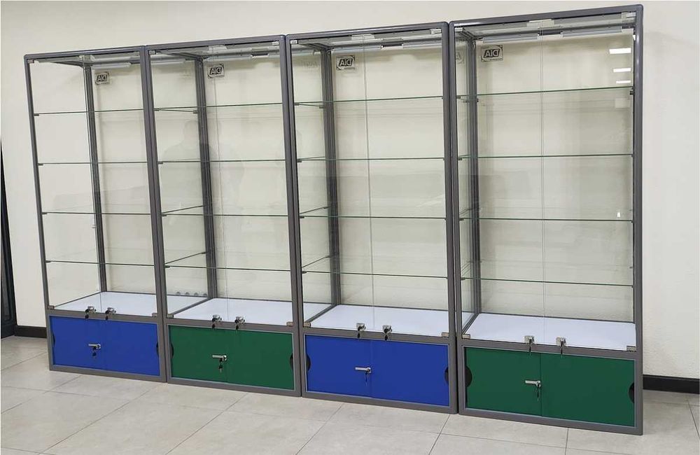 Витрина торговая из профиля и стекла, Акция,прилавки,для магазина asvi