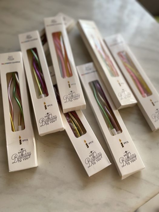 Свечи на торт изогнутые