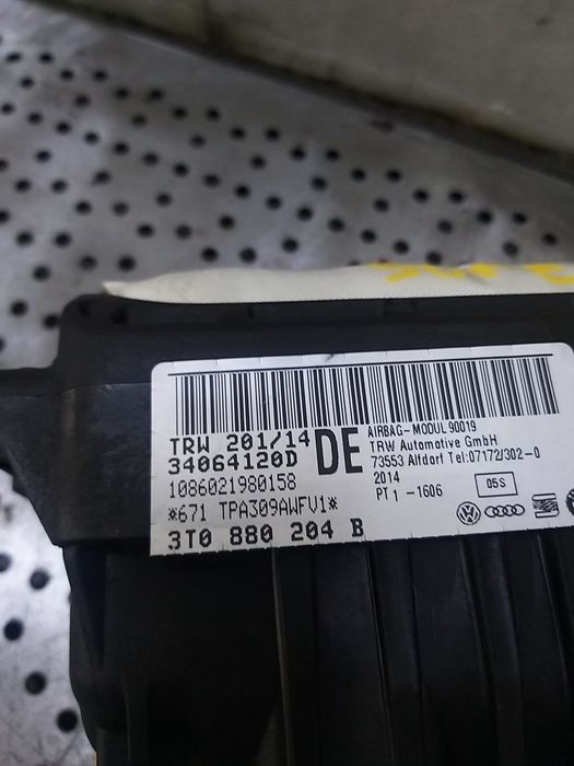 Airbag pasager skoda superb 2 3t 34064120d 3t0880204b