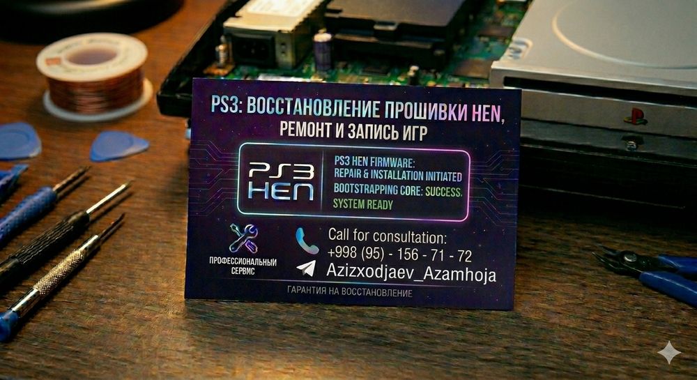 Ремонт прошивки Hen , запись игр на плейстешен 3, устоновка тем на XMB
