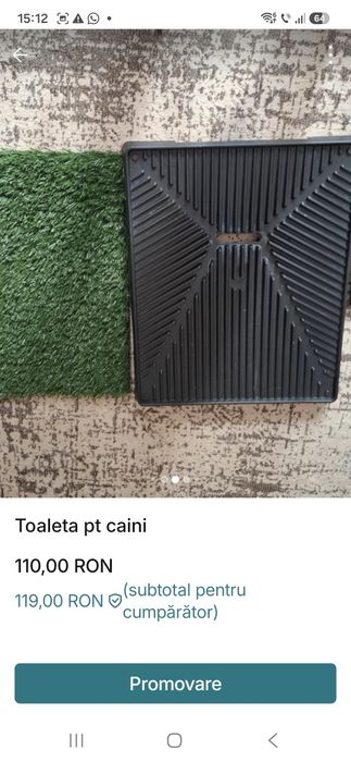 Vand toaleta interioara pt caini