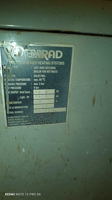 Чугунен котел  на дърва и въглища