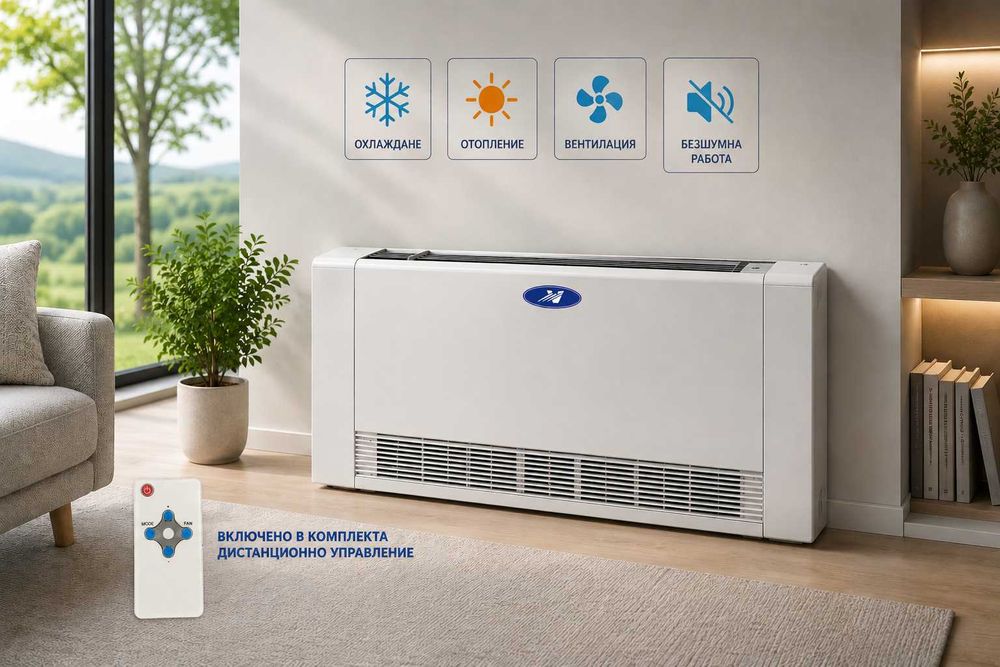 5.9 KW Ултра тънки и тихи водни конвектори за отопление и охлаждане