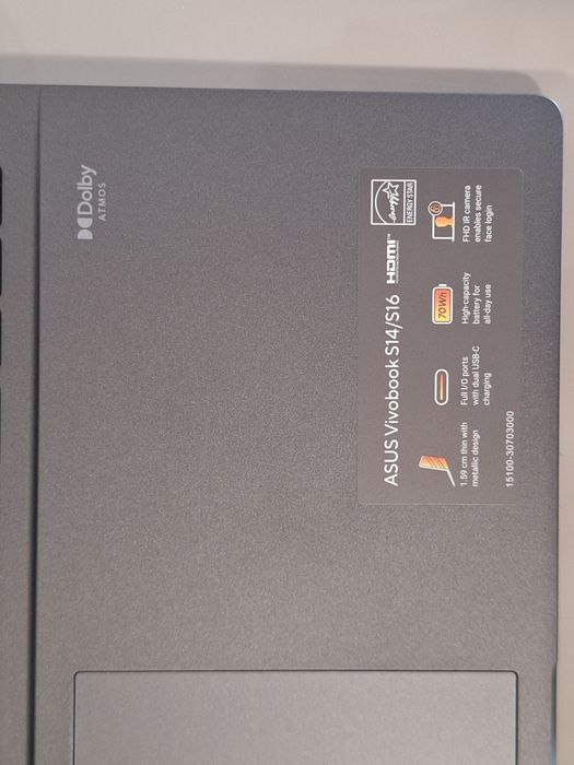 Laptop ASUS Vivobook S16 – Ryzen 7 / 32GB DDR5 / 1TB SSD / 144Hz / Windows 11 PRO – aproape nou / garanție