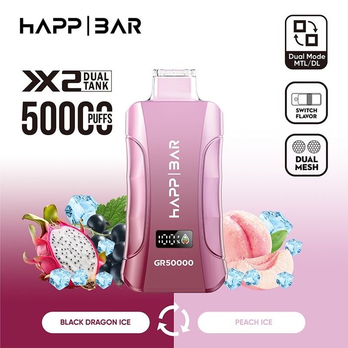 Vape HappBar 50k, 2 arome/flavours