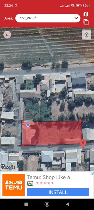 T.sh yangi xayot tumanidan yer sotiladi srochna