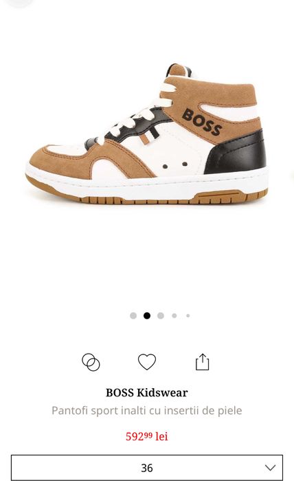 Pantofi sport inalti cu insertii de piele