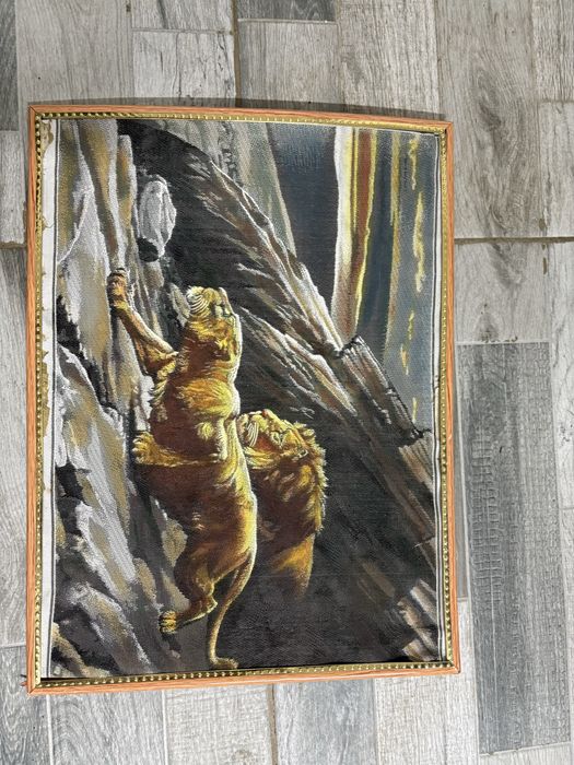 Tablouri pictate manul cu mici zgarieturi