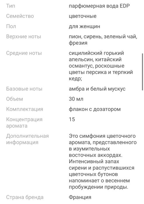 Парфюмерная вода