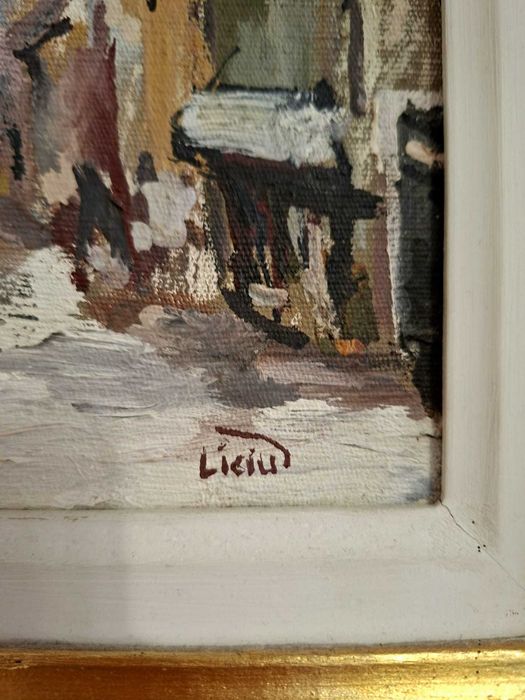 Tablou - Uliță de mahala înzăpezită - Liciu