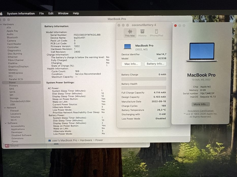 Ocazie! MacBook Pro 13" 2022 * FullBox• Chip M2 • 8GB RAM • 256GB SSD • Stare Impecabilă