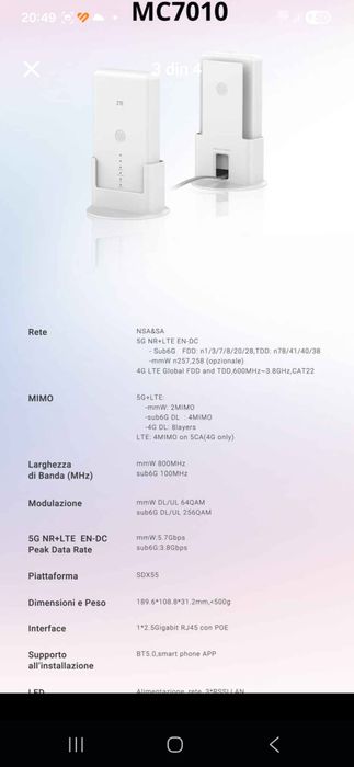 Router 5G ZTE / LTE