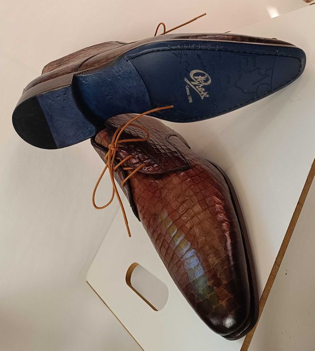 Ghete de lux 44 44.5 45 lucrate manual GREVE NOI piele naturala premiu