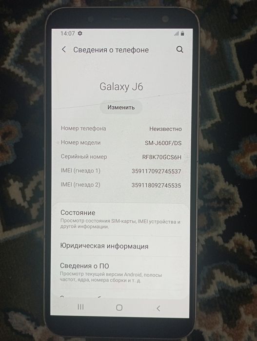Продам телефон Galaxy J6