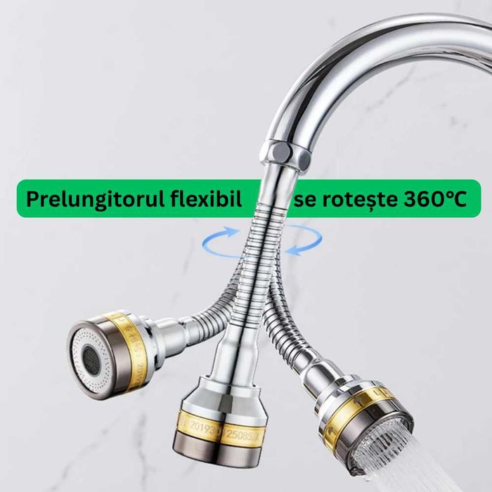 Robinet Electric Instant Apa Calda cu filtru, racord, prelungitor