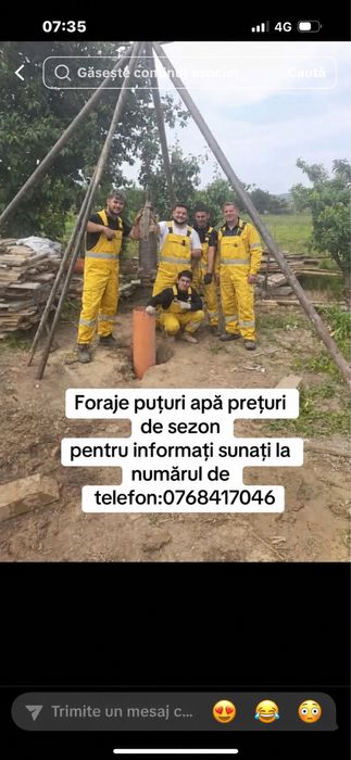 Foraje puțuri apă