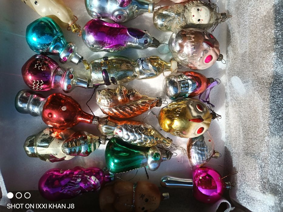 Ёлочные игрушки, стекло СССР