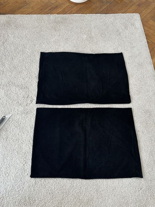 Fata de perna din catifea neagra x2