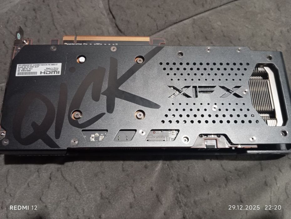 RX6600XT 8GB XFX 3кулера кастом