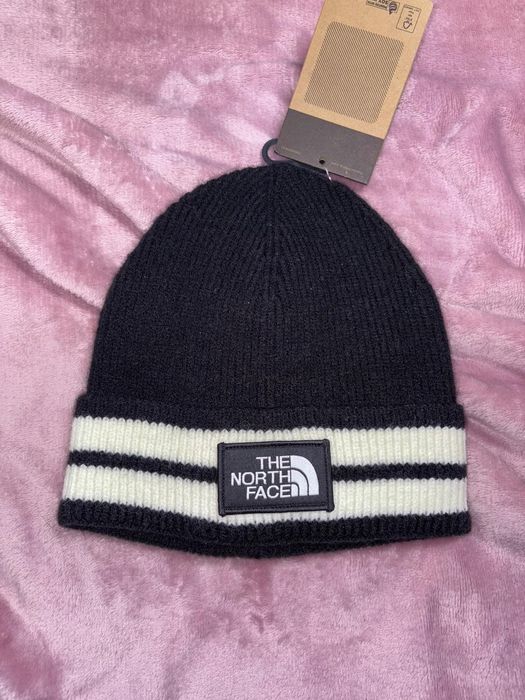 Căciulă The North Face Negru Alb Dungi