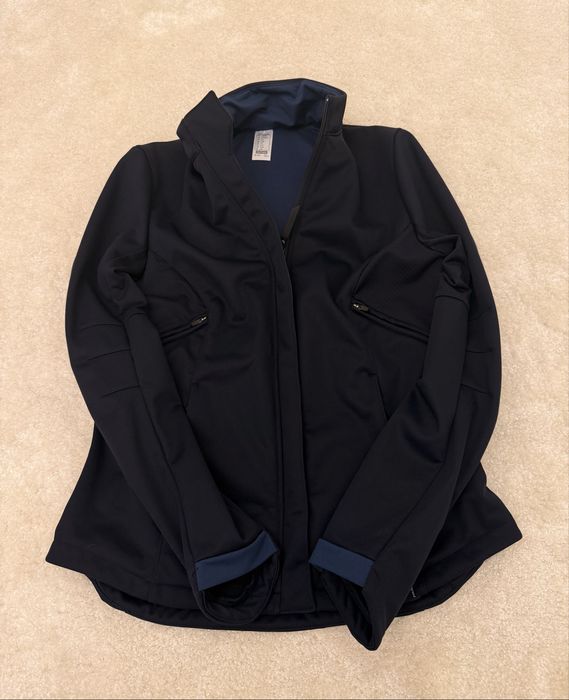 Jacheta echitatie Fouganza Softshell - bleumarin inchis, S