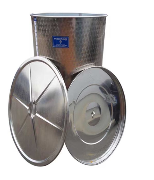 Bazin inox cu capac flotant, 600 litri, Nou! Nefolosit. Butoi vin MARCHISIO.