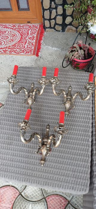 Candelabru și 3 aplici din bronz de vînzare