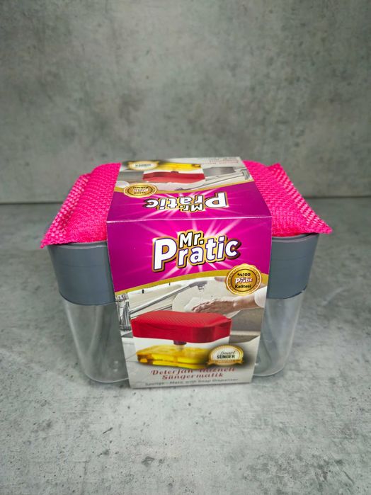 Dozator detergent vase cu burete – Mr. Pratic, rezervor integrat