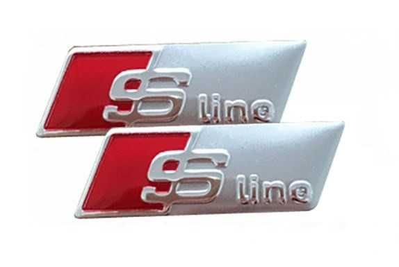 Eмлема Audi S line лого S-line RS / решетка / врати / волан сива черна
