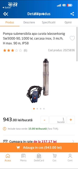 Pompa submersibila