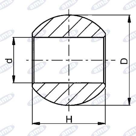 Nuca bila tirant inferior Ø 44X35 D 22,1 mm ridicare utilaje