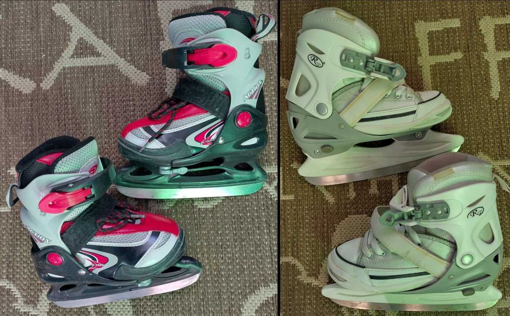 Patine gheata hochei, reglabile, masuri 26-29 (Active Sport) si 34-37 (Roces)