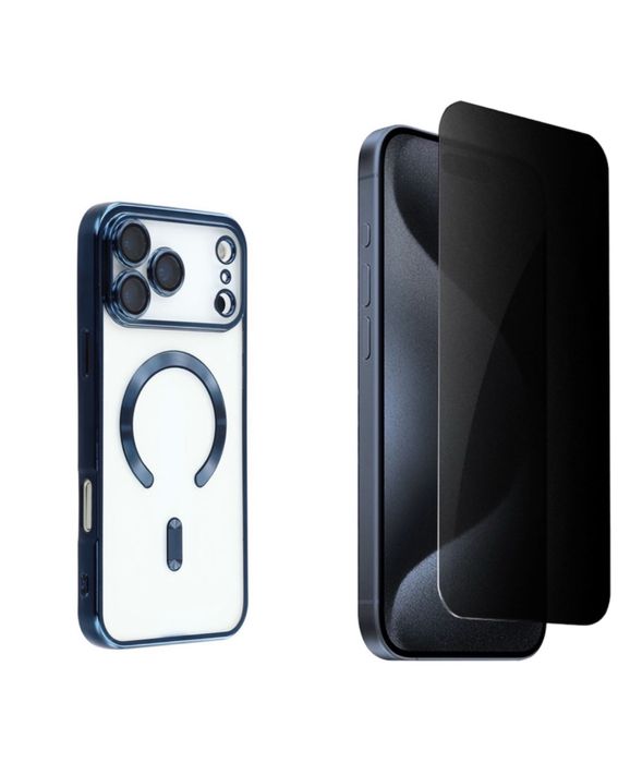 Iphone 17 17 AIR PRO MAX Husa Cercle Clear + Folie Sticla Esd Privacy