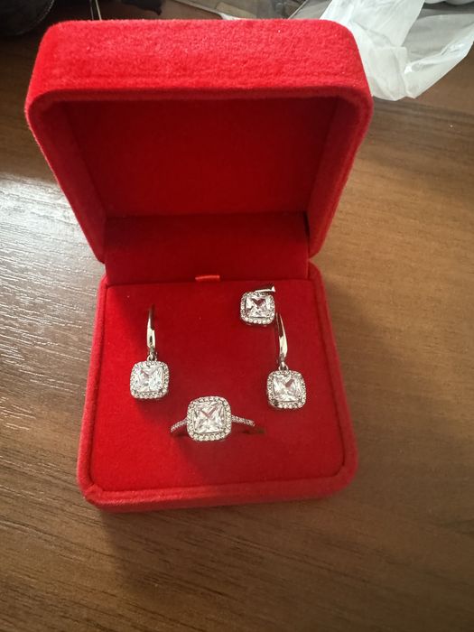 Серебро комплект 925, кольцо 18р