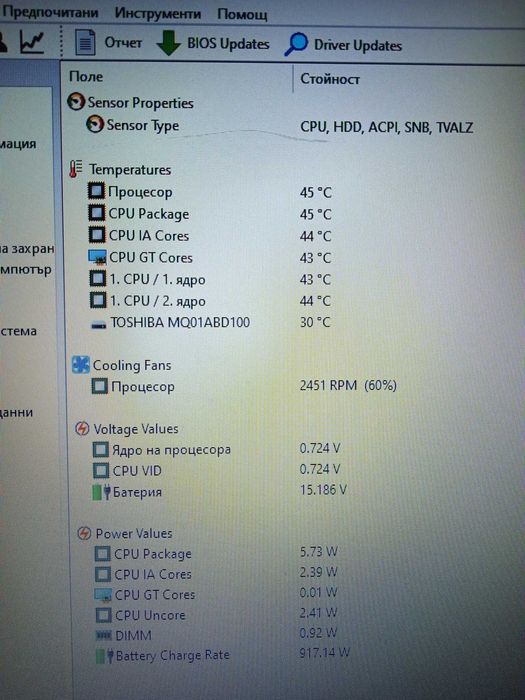 Toshiba L50-B Intel® Core™ i5-4210U/1TB/8GB/нова батерия/чанта