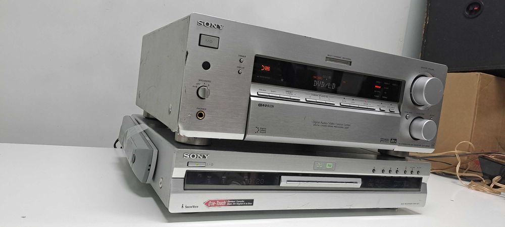 Sony CD RDR-GX7 si Receiver QS STR-DB840 linie audio Amplificator