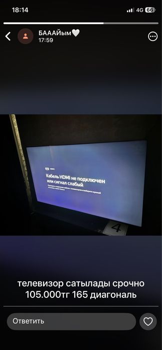 Телевизор 165х65