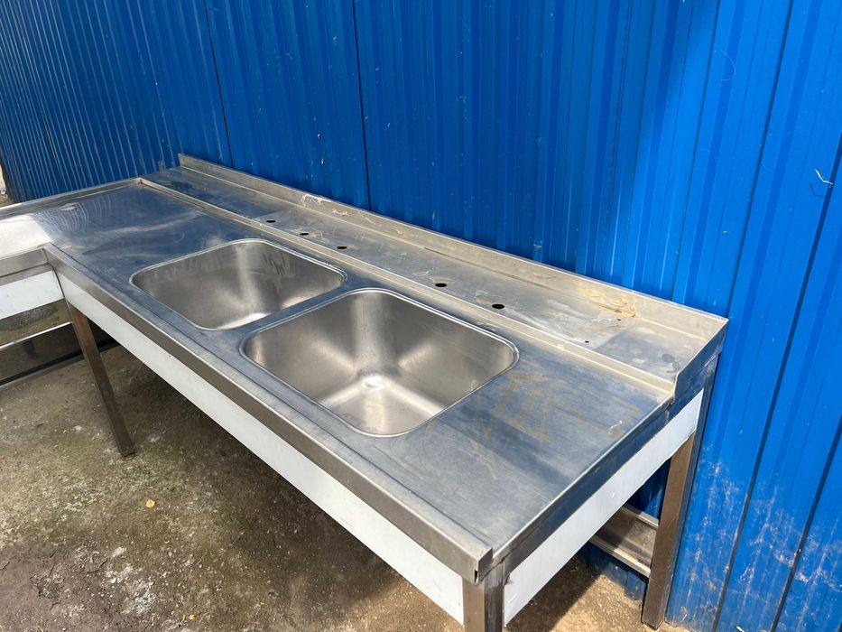 Chiuveta 2 cuve inox masina spalat vase; Mobilier inox bucatarie