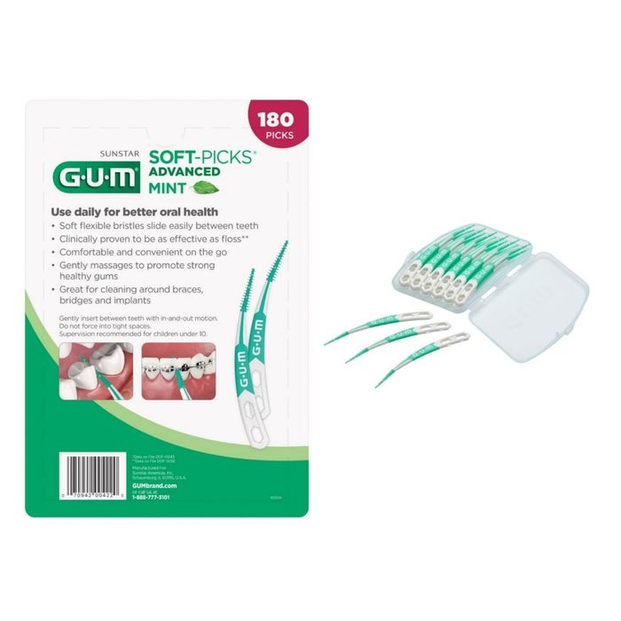 Зубочистки Американские Мягкие Гибкие GUM Soft-Picks Advanced Mint