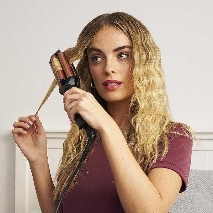 Тройна маша за къдрене на коса BaByliss Deep Waves W2447E до 200°C