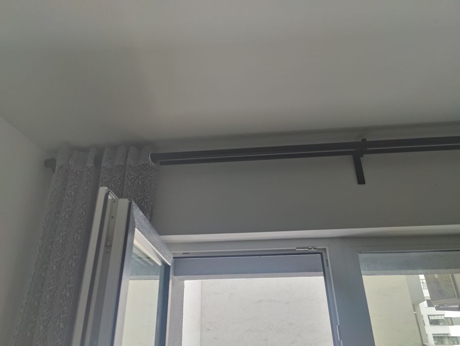 Galerie dublă metalică perdea și draperie - Negru Mat (ikea)