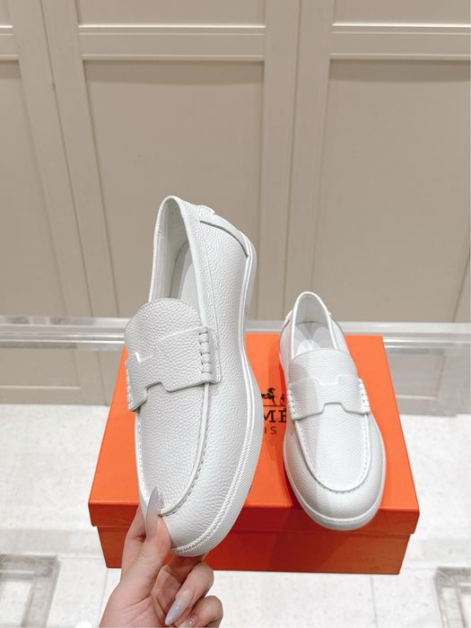 Mocasini Hermes White Originali  ! Premium Luxury -Piele naturala 100% -Colectia noua !