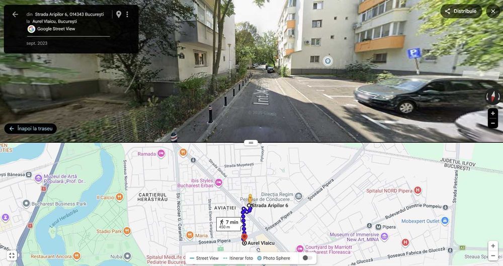 Inchiriere apartament 2 camere zona Aviatiei, str. Aripilor, parcare