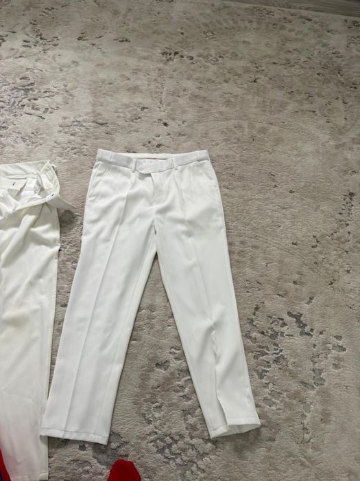 белые брюки/ақ классикалық шалбар
