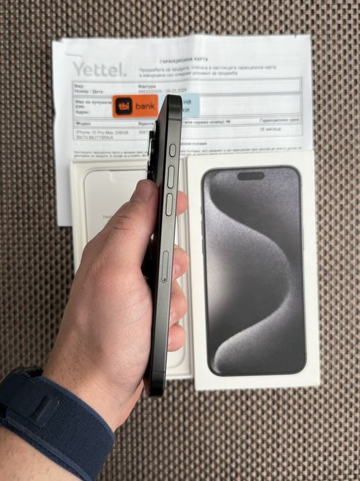 КАТО НОВ!/*ЛИЗИНГ*/ iPhone 15 Pro Max Black Titanium 256Gb 36М Гаранци