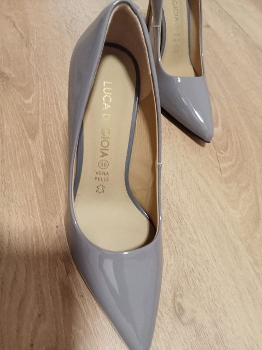 Stiletto Luca di Gioia, piele naturală lăcuită