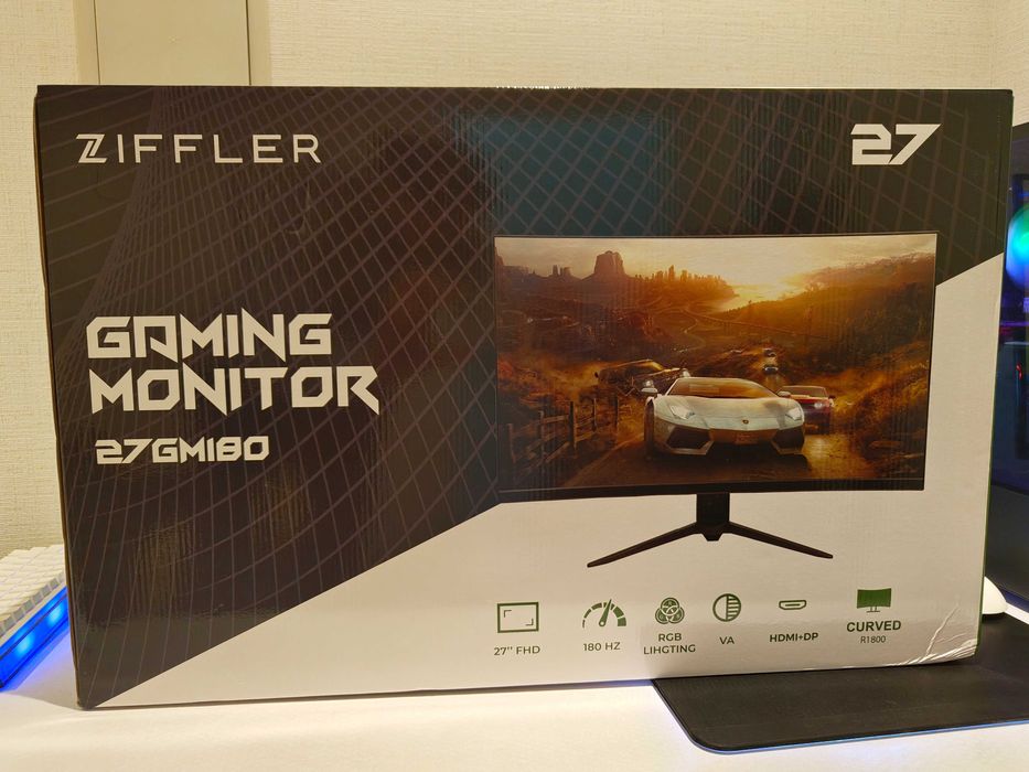 Игровой монитор Ziffler GM180 VA 27" | 180 Гц | Curved