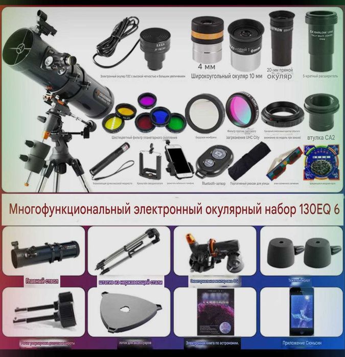 Телескоп мощный профессиональный CELESTRON Astro Master 130 EQ Pro