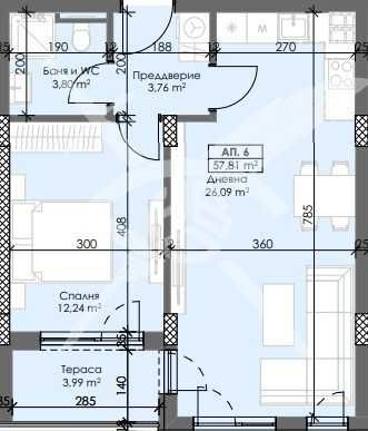 Двустаен апартамент Тракия 552-20692