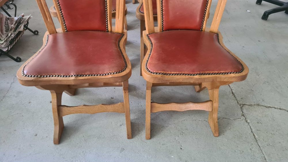 Масивен кожен стол внос от Европа